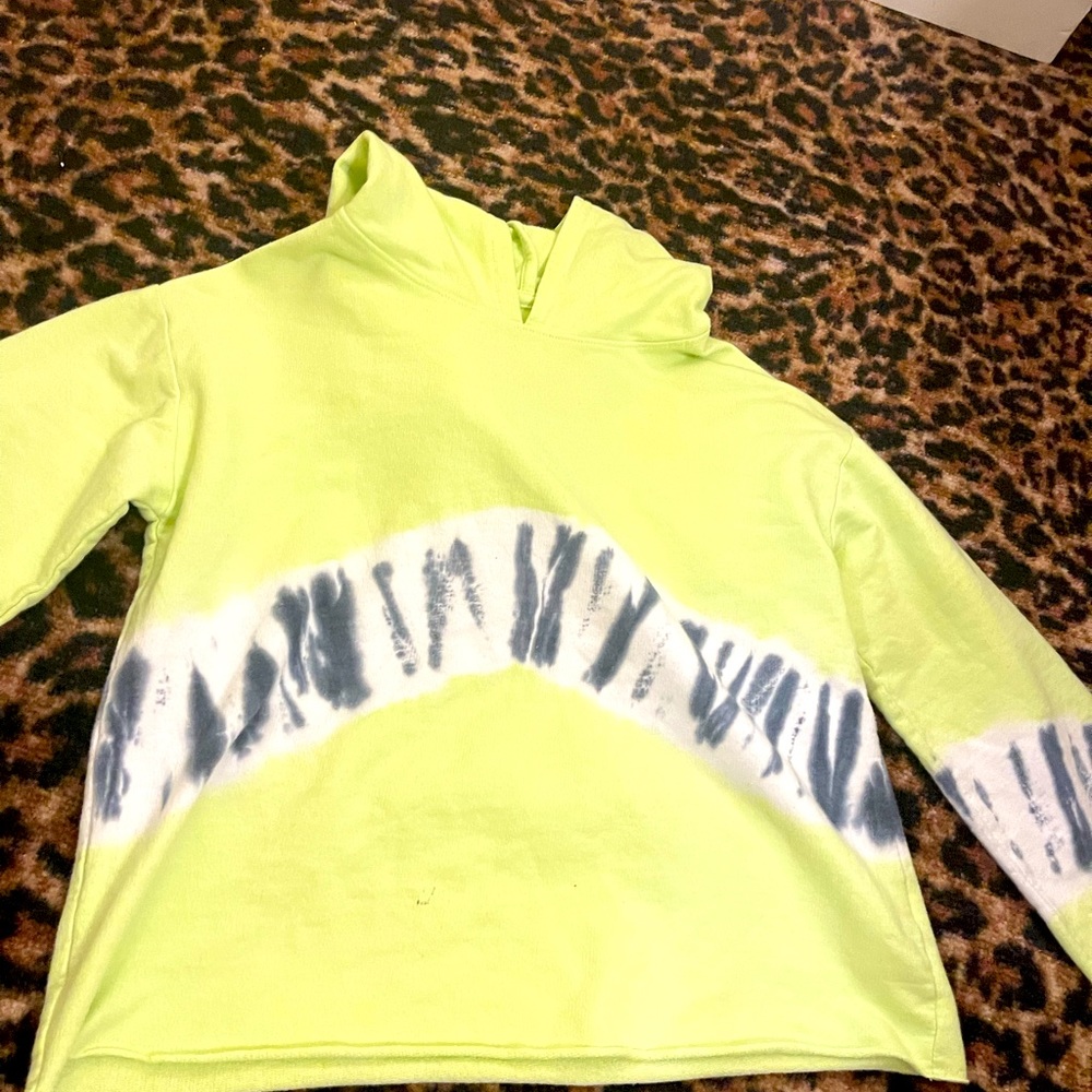 Green and grey hoodie